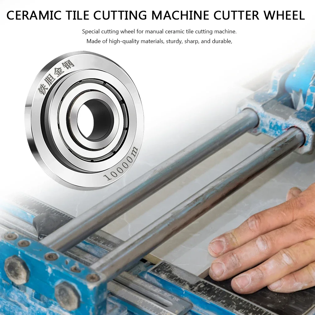 Tile Cutting Wheel High Hardness Glass Ceramic Tile Cutter Wheel Alloy Cut-Off Wheel Blade Sharp for Manual Tile Cutting Machine