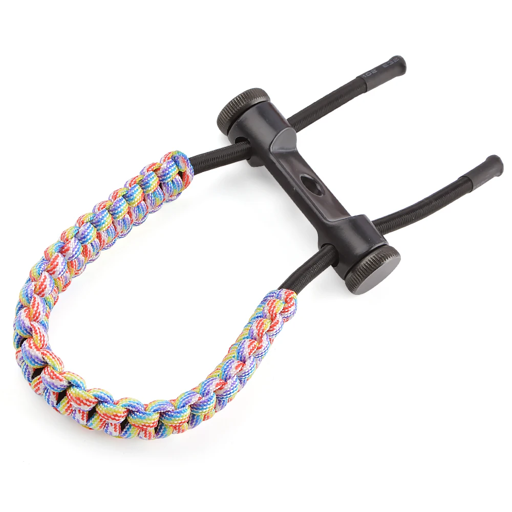 1 قطعة مجمع القوس المعصم حبل متعدد الوظائف اللون شريط للرسغ المعادن تصاعد مسامير النايلون حبل مضفر الصيد اطلاق النار Acc #4