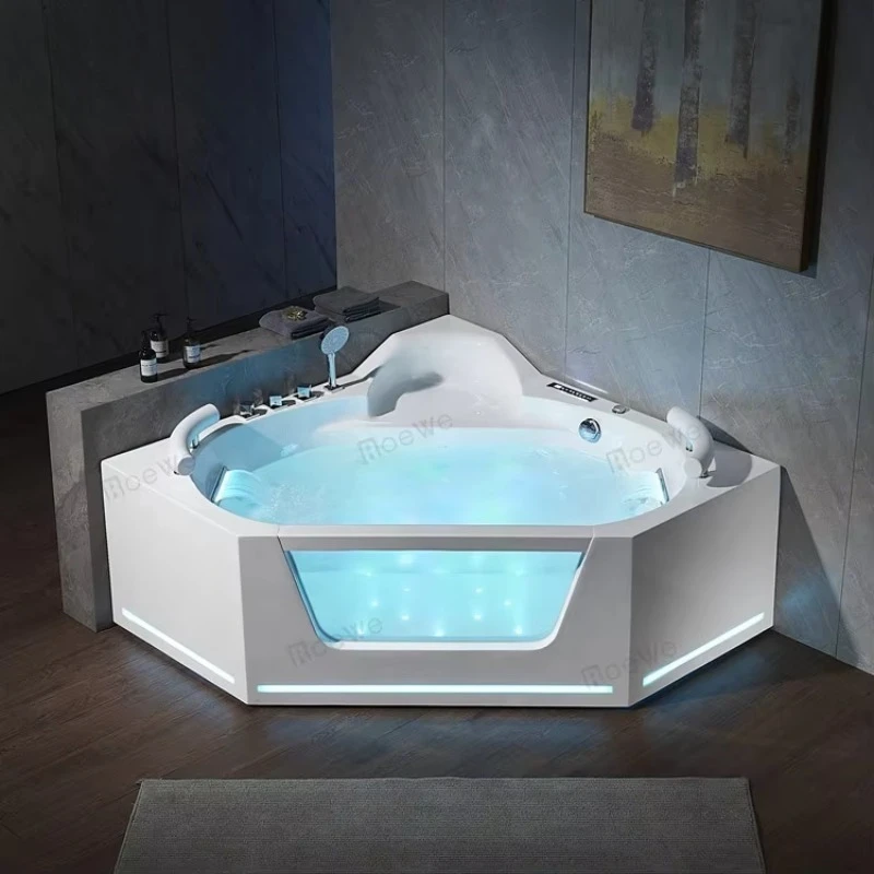 Hydromassage Whirlpool Baths Corner Couples Bathtub Bubble Massager Hot Tub Hidromassagem Jet Hydro Spa Bathing Tub for Adults