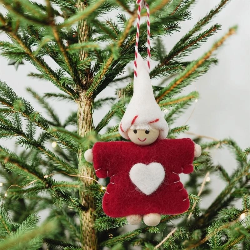 10 Pcs Dolls Ornaments Small Pendant Christmas Tree Hanging Decorations