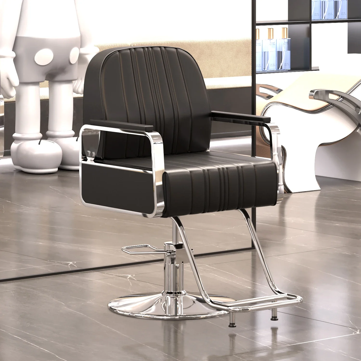 Premium Barber Chair Comfy Elegant Aesthetic Adjustable Hairdressing Chair Fashionable Luxury Silla Barbero Salon Furniture