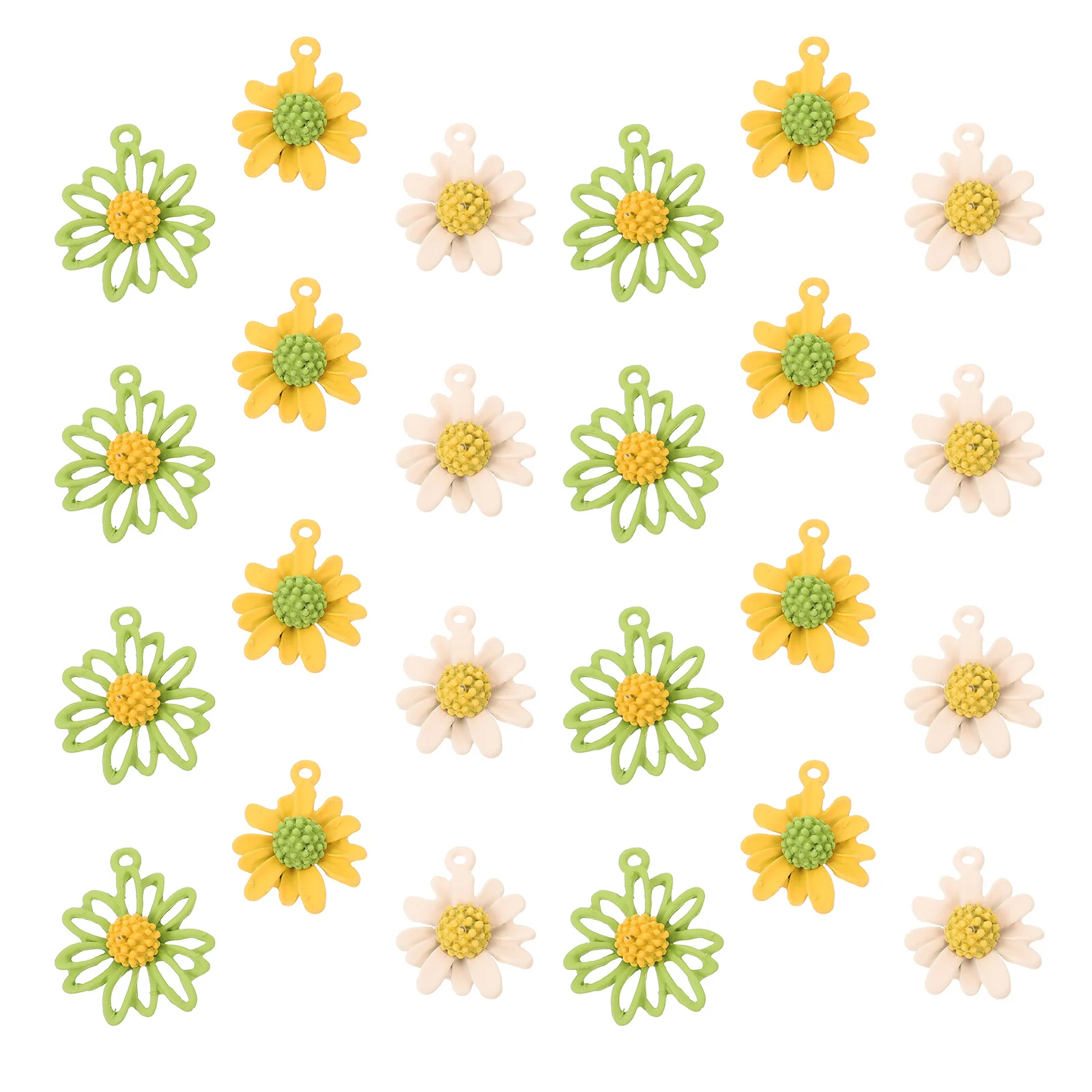 

30pcs Alloy Daisy Charms Decorative Pendants For Diy Jewelry Making Hanging Earrings Necklaces Bracelets Crafting Accessories