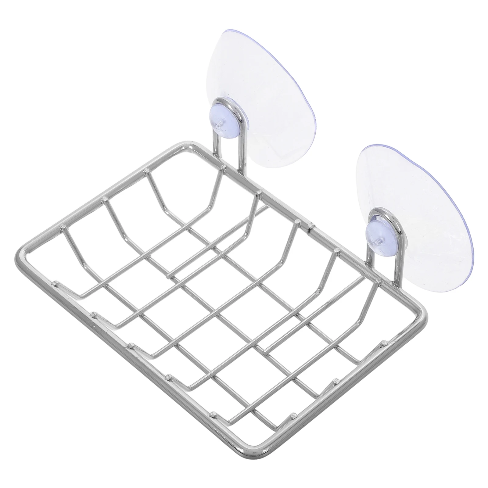 Suction Cup Rack Sponge Holder Stainless Steel Wrought Iron Kitchen Sink Metal Creative Storage Drain Rack