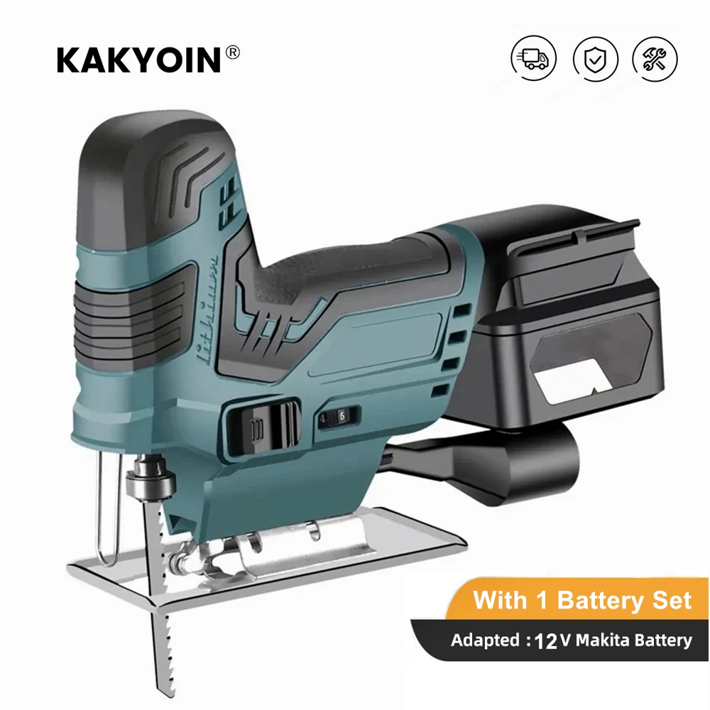 

KAKYOIN 55mm Electric Jigsaw Electric Saw Jig Saw Blade Adjustable Speed Scroll Saw Woodworking Iron Pipe Cutting Power Tool