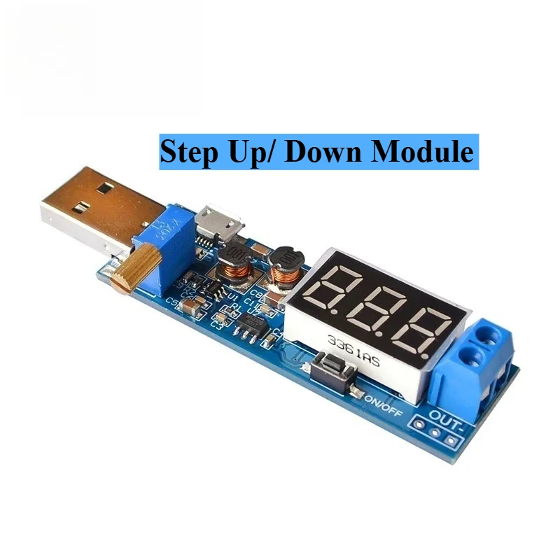 DC-DC Boost Buck Converter Modul USB Step UP/Down Netzteil Modul DC-DC 5V zu 3,3V/ 12V Einstellbare Out DC 1,2V-24V