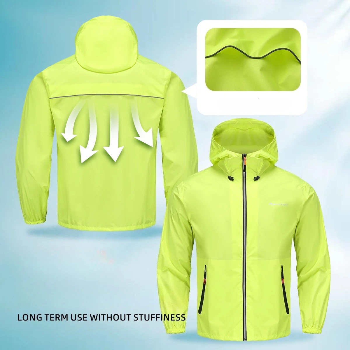 Ultralight Raincoat Rainpants Suit for Women Men Outdoor Lightweight Fishing Riding Special Split Raincoat  Rainwear in Summer