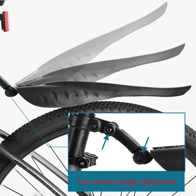 2Pcs Easy Installation Bicycle Mudguard Protective Cover Front/Rear for Fender Cover Removable Bike Mudguards