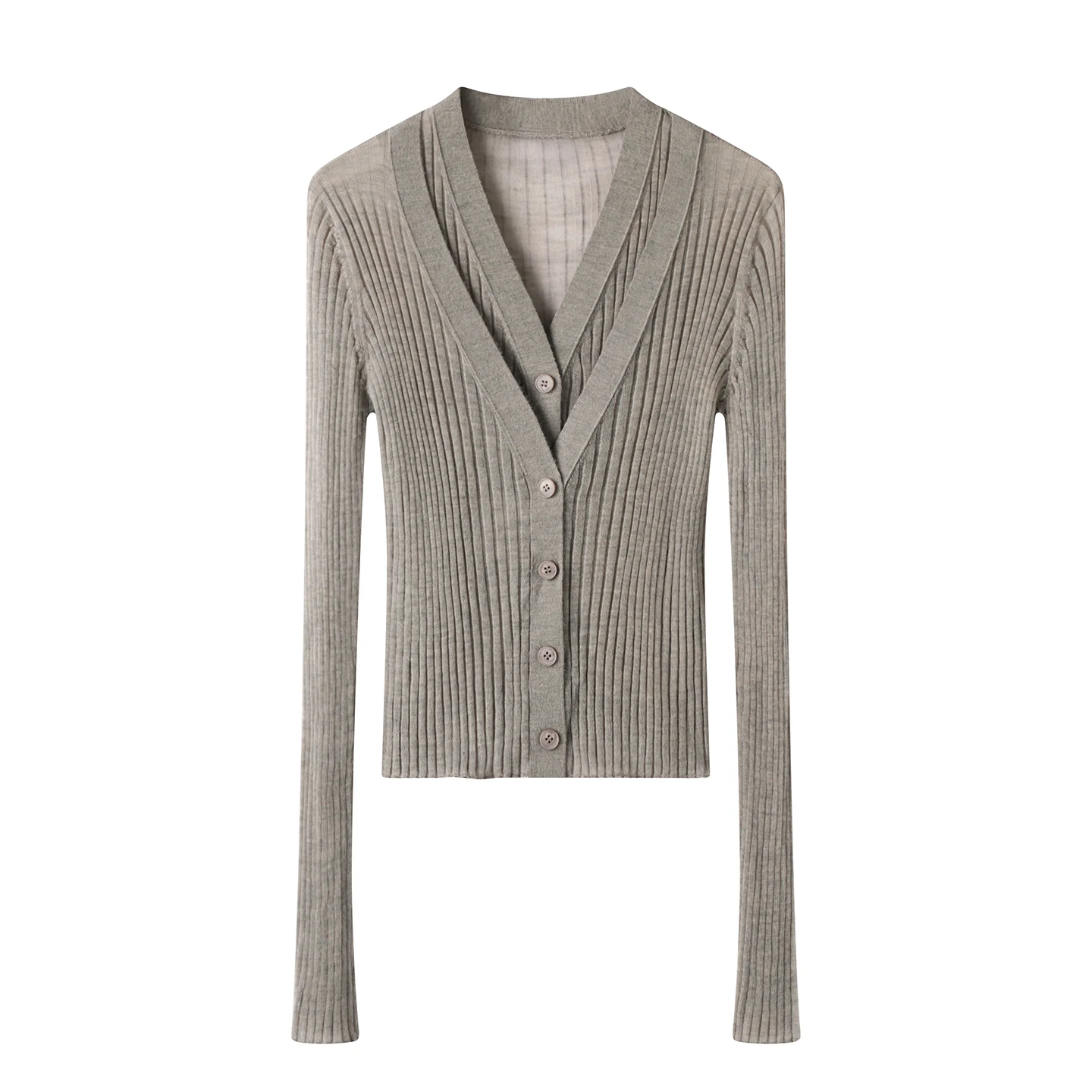 Faionable Retro-Doppelschicht-Strickpullover mit V-Ne-Motiv, offene Strickjacke, schlankmachendes Oberteil für Damen, Herbst 2025, CWJ-Marke Damen Premium