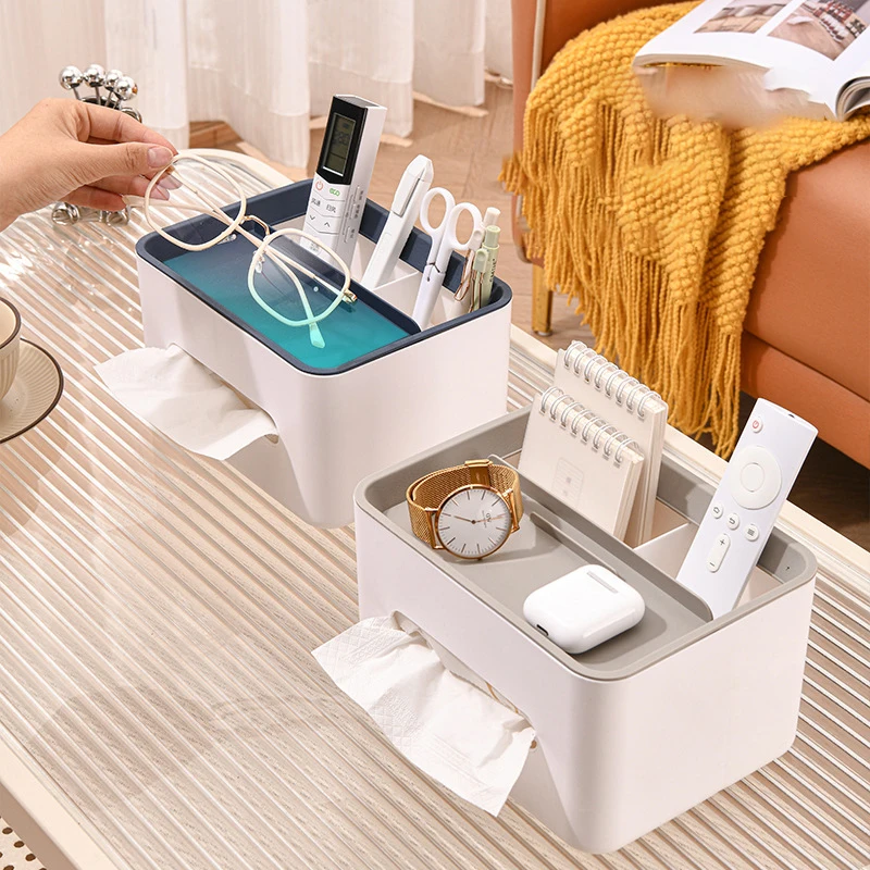 Simple Style Living Room Coffee Table Storage Tissue Box Multifunctional Sundries Storage Box Office Restaurant Paper Box