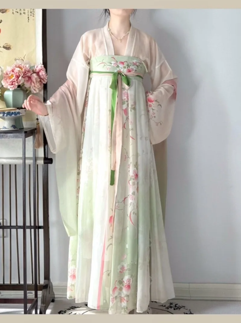 Vintage Hanfu Dance Ancient Costume Tang Dynasty Princess Traditional Chinese Style Clothing Hanfu Folk Dress Cosplay Fairy Set view 2