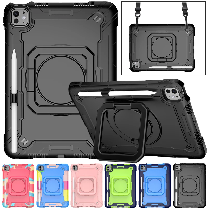 

For IPad Air 10.9 Mini 8.3" A17 Pro 11 inch M3 M4 M5 7th 8th 9th 10.2 10th 11th Gen A16 Shockproof Tablet Case Stand Armor Funda