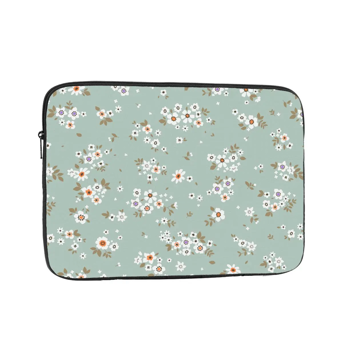 Green Flower Floral Laptop Bag Case for Macbook Air Pro 12 13 15 17 Inch Notebook Liner Sleeve Tablet Shockproof Case Bag