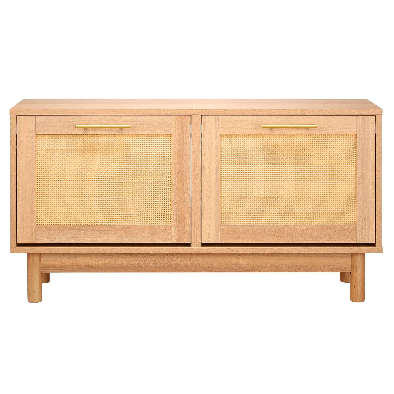 Entryway Shoe Bench 39.4 x 11.8 x 20.9 Inch Rattan Style Shoe Storage Cabinet with 2 Drawers 4 Compartments 2 Woven Doors 300 lbs for hallway Living Room Bedroom