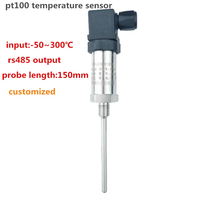 rs485 output PT100 Temeprature Transmitter M20*1.5 with 304SS Probe Sensor Temperature Signal Sensor Converter