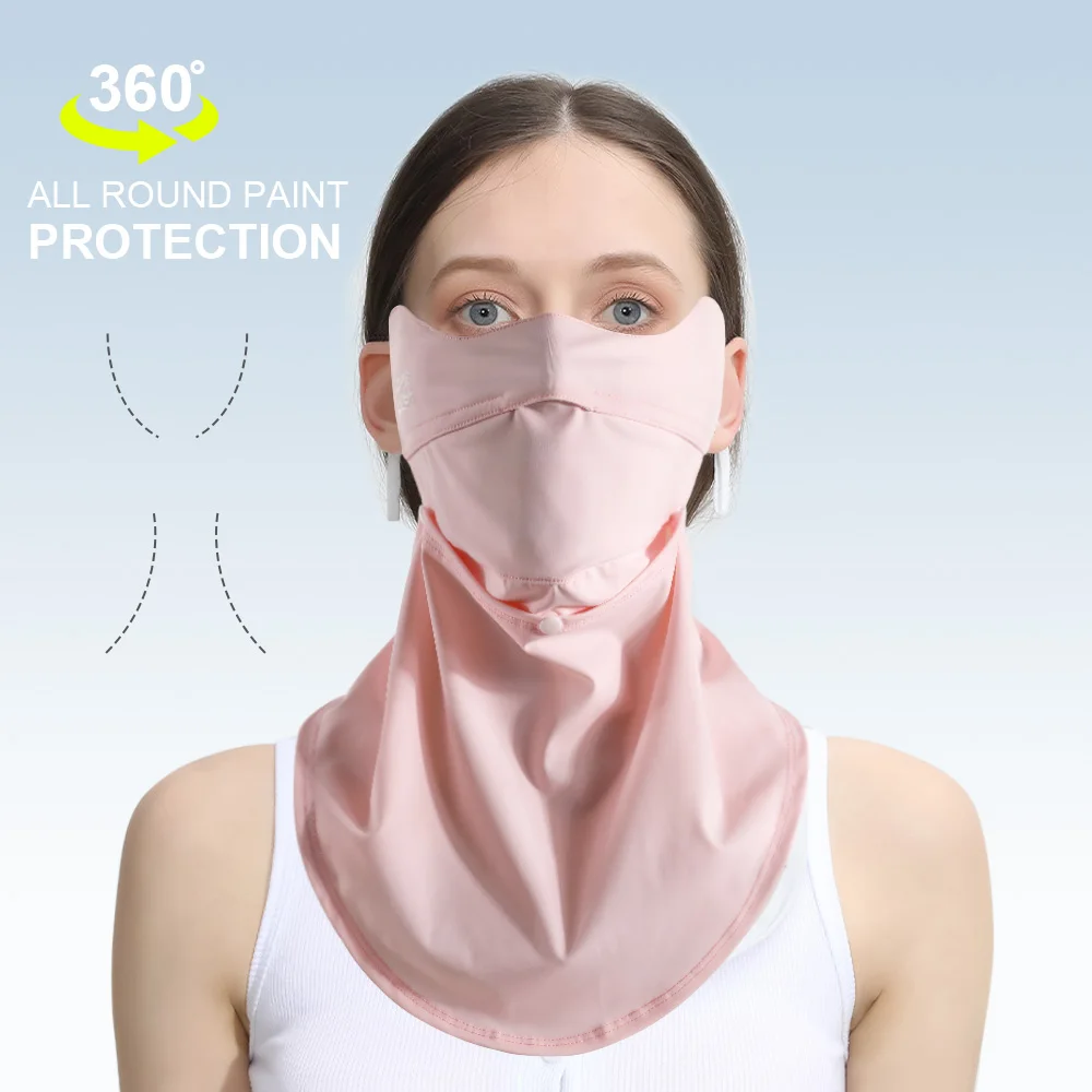 Bandana d'été en soie glacée pour femmes, Protection UV pour Sports de plein air, couvre-visage pour les yeux, randonnée, chasse, cyclisme, écharpe respirante