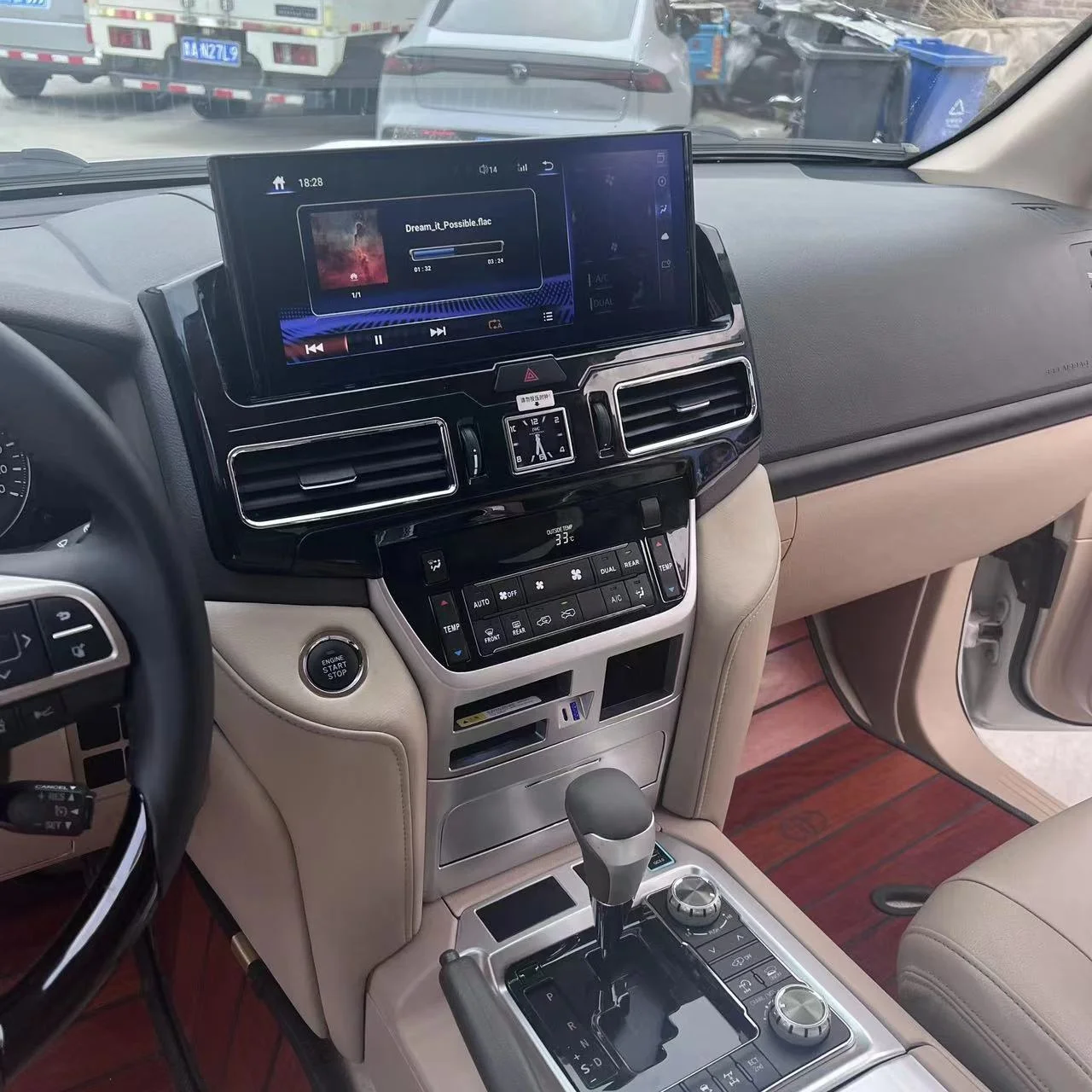 Old to New  Luxury Lc200 Upgrade to Lc300 Dashboard Center Control Vip Rear Seat Car Interior Accessories for Land Cruiser