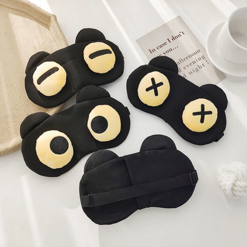 Cartoon Sleep Eye Mask Cute Funny Anime Eye Cover Sleeping Mask Kids Eye Shade Band Blindfolds Sleep Aids Travel Rest Eyepatch