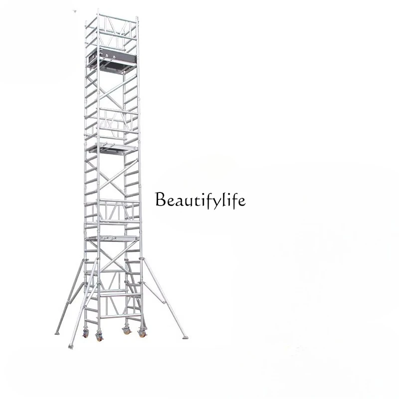 

Aluminum alloy folding shelf quick loading scaffolding movable engineering decoration ladder multifunctional platform ladder