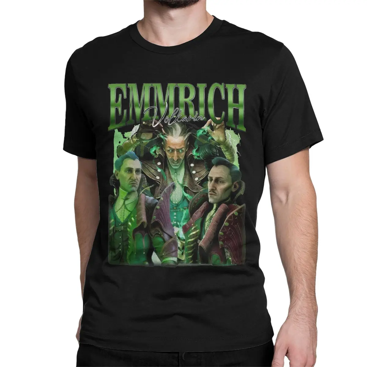 Men's T-Shirt Emmrich Volkarin Funny 100% Cotton Tees Short Sleeve Dragons Ages T Shirt Crewneck Tops New Arrival