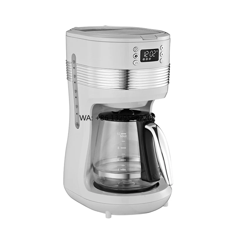 

5 шт., новинка 2022 года, 1400 мл, белая электрическая необычная кофеварка, многофункциональная роскошная стоячая коммерческая цифровая капельная кофемашина