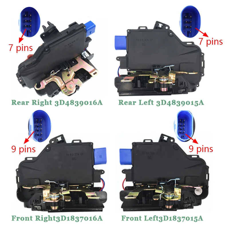 FRONT LEFT FREE SHIPPING 3D1837015 DOOR LOCK ACTUATOR CENTRAL MECHANISM FOR GOLF 5 V MK5 VW SEAT LEON TOLEDO SKODA OCTAVIA