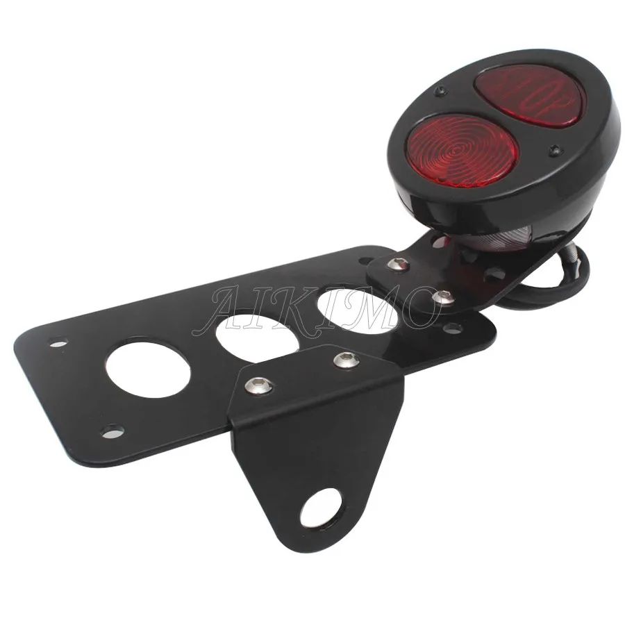 Motorcycle Side Mount Rear Stop Tail Light License Number Plate Bracket For Harley Sportsters Bobber Chopper Universal