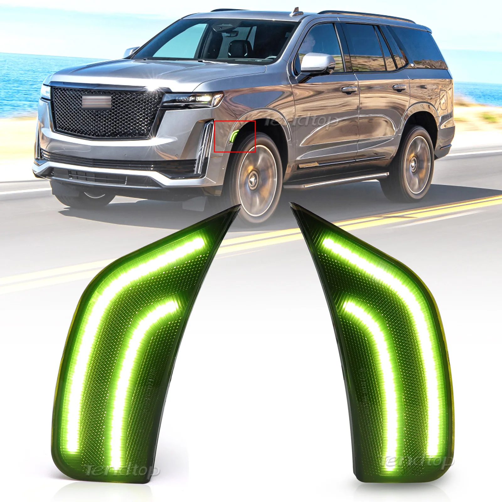 Amber DRL White Front Fender Bumper Led Side Marker Light Lamp For Chevrolet Suburban Tahoe For Cadillac Escalade ESV GMC Yukon