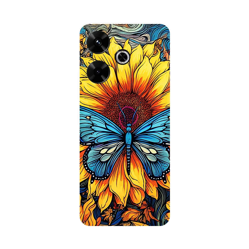 For Redmi 13 Case Flower Butterfly Silicone Soft Back Cover Protective Shell For Xiaomi Redmi 13 4G Redmi13 5G Phone Case image 6