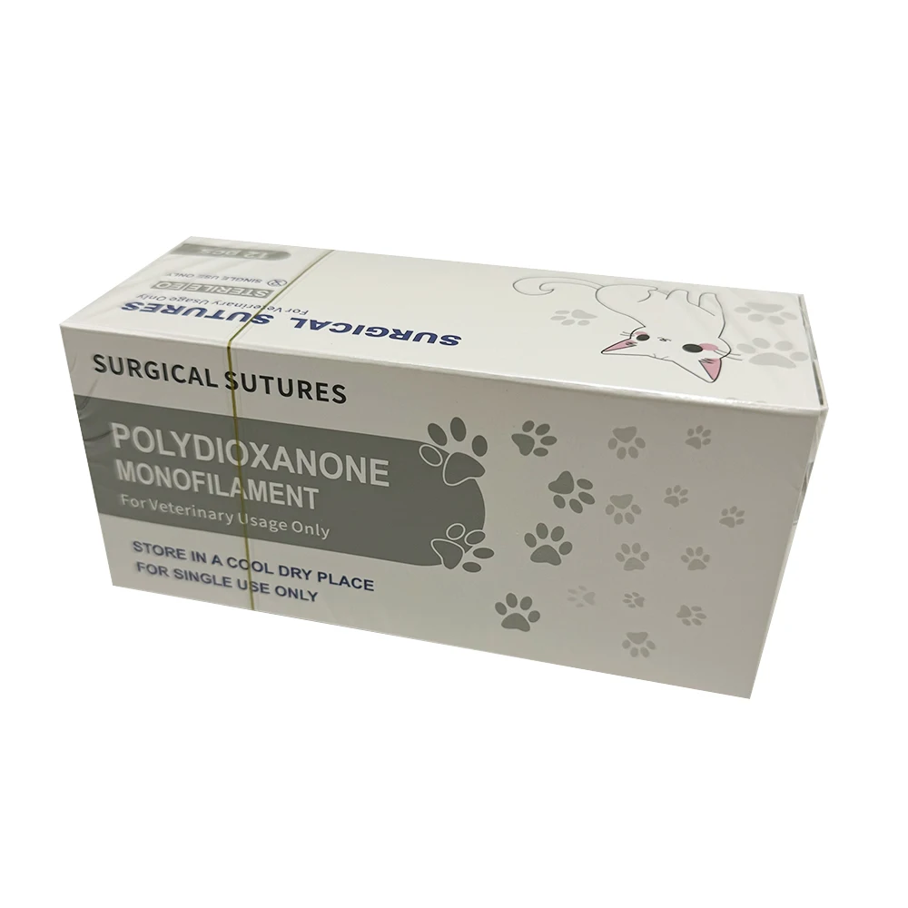 PDO-Einzelstrang-Absorbierbares Nahtmaterial für Veterinärzwecke mit Nadel, steriles Nahtmaterial für Hunde, Katzen und andere Haustiere. – Detail 5