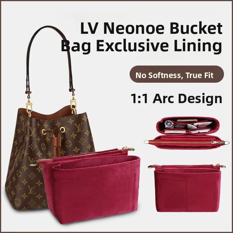 

Маленькая сумка-органайзер для сумки-ведра, внутренний велюровый чехол на молнии для LV Neonoe BB, новая модель, универсальная сумка для хранения