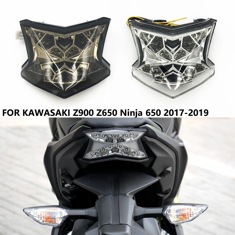 

For KAWASAKI Z900 Z650 Ninja 650 2017 2018 2019 Rear Tail Light Turn signal Blinker Lamp Integrated LED Brake