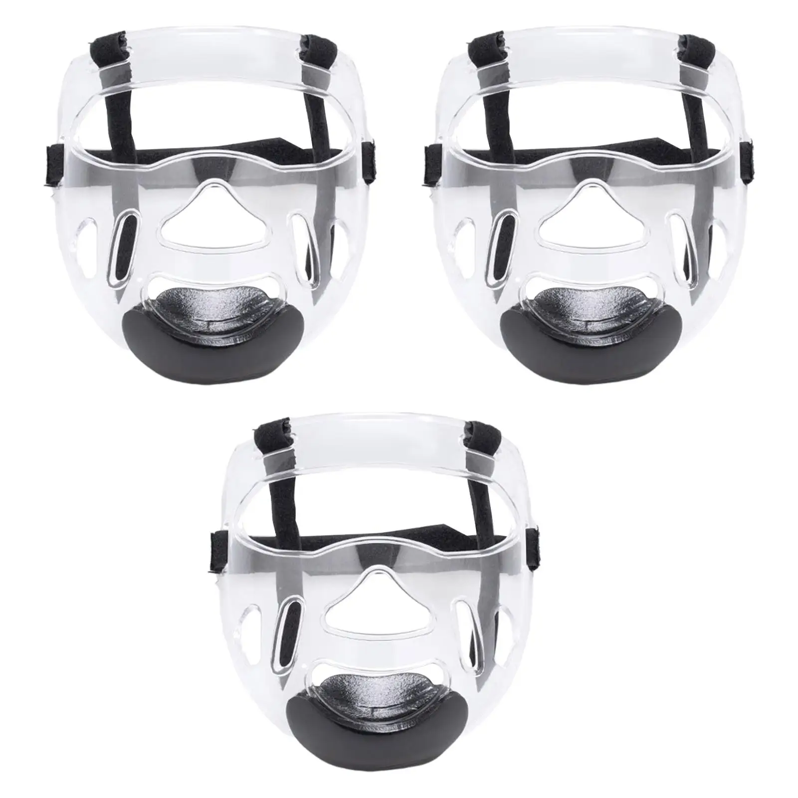 Taekwondo Face Guard Clear Transparent Headgear Guard Adjustable Sports Boxing Training Lightweight PC Soft Foam