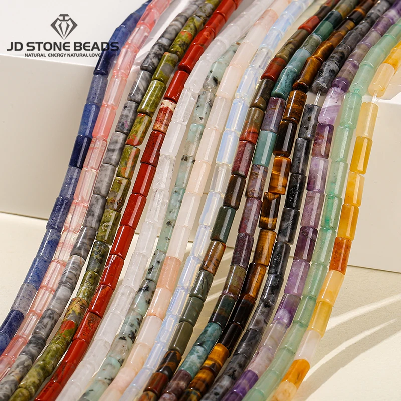 

5x9 мм натуральный камень розовый кварц цилиндр в форме трубки бусина свободная разделительная бусина для изготовления ювелирных изделий DIY браслет ожерелье аксессуар