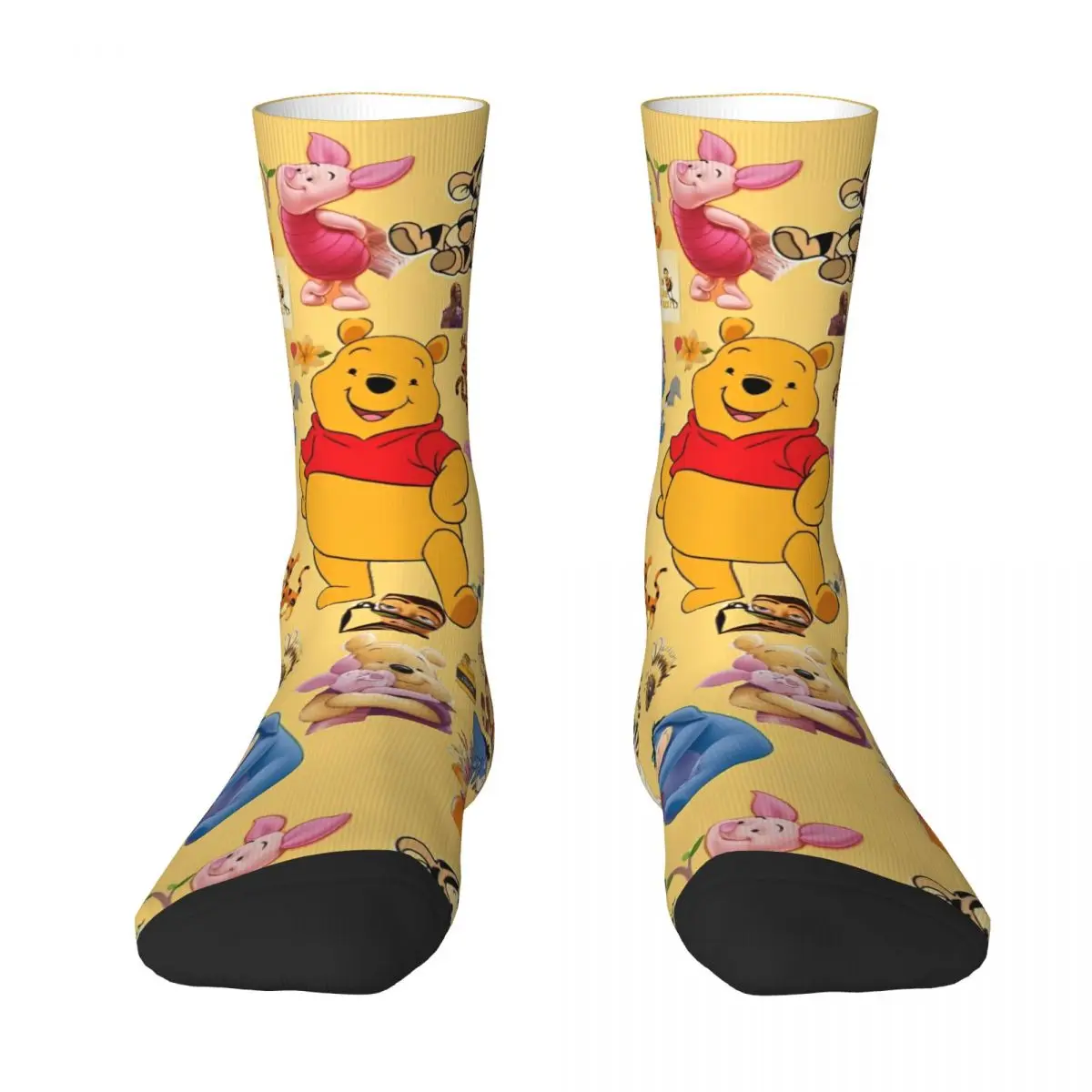 Winnie The Pooh Socks Autumn Cartoon Honey Bear Stockings Leisure Unisex Men Comfortable Socks Graphic Climbing Anti Slip Socks