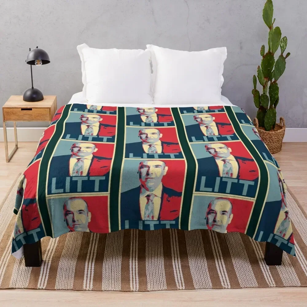 Louis Litt vintage art Throw Blanket Bed Fashionable warm winter Plaid on the sofa Blankets