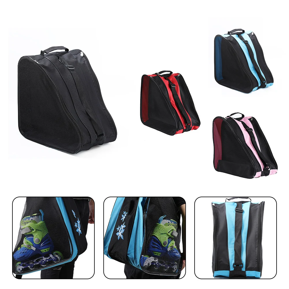 Three-Layer Inline Roller Skating Shoe Bag Ice Skates Carry Bag Storage Bags Skate Board Accessories Breathable Large Capacity