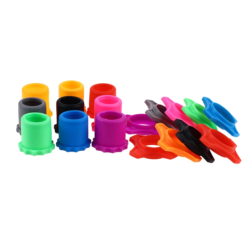 1 Set Pentagram Shakeproof Anti-Rolling Wireless Handheld Microphone Silicone Ring, Colorful Foam Windscreen Covers