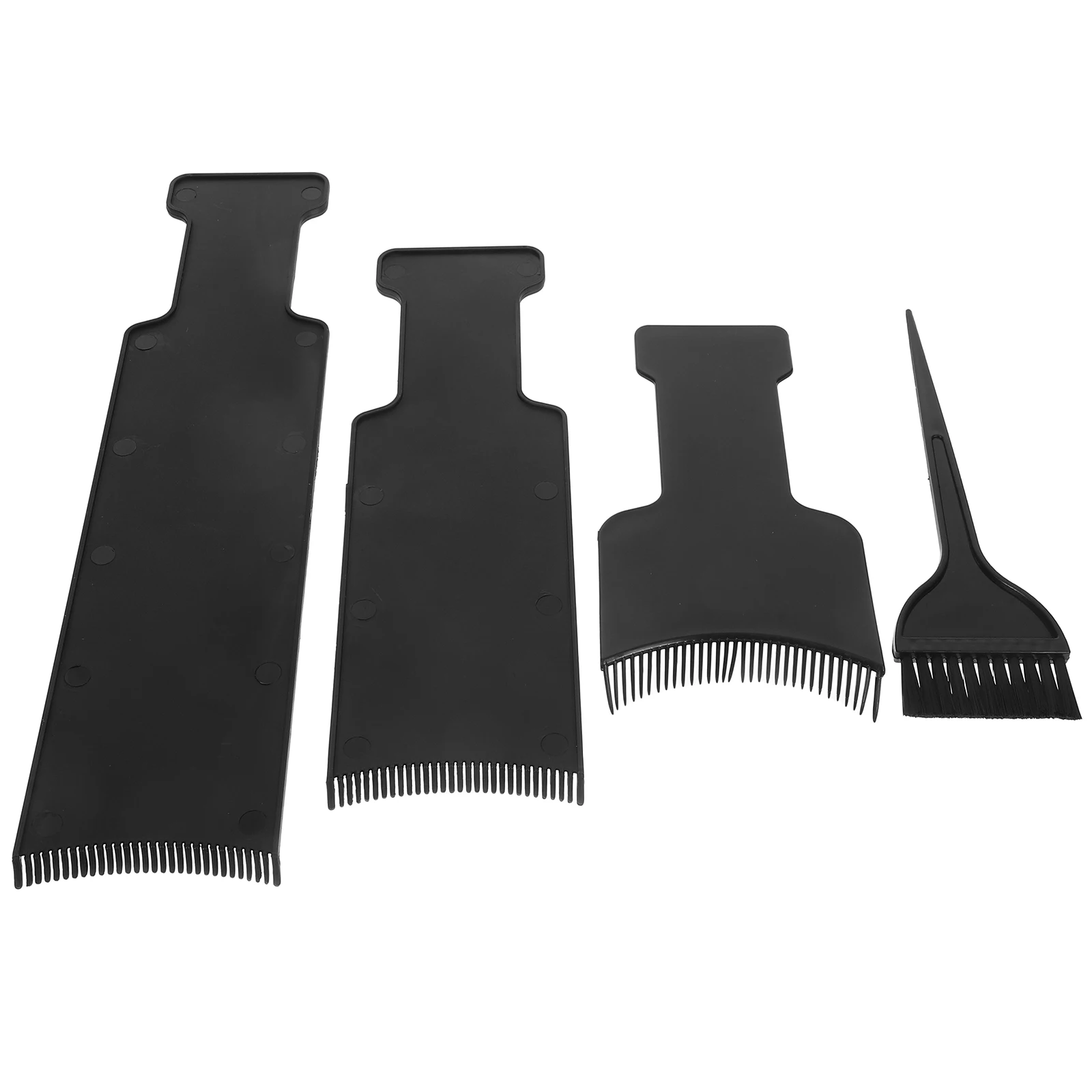 

4pcs Hair Dyeing Comb Set Salon Supplies Highlighter Coloring Brush Hairdressing Tools DIY Kit Reusable Plastic Boards