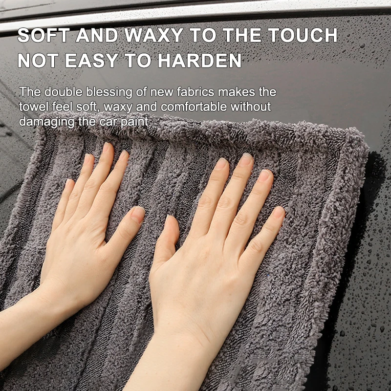 SEAMETAL 600GSM Car Wash Towel Thickened Coral Fleece Washing Towel High Water Absorbent Drying Cloth Ultra-Soft Cleaning Towels