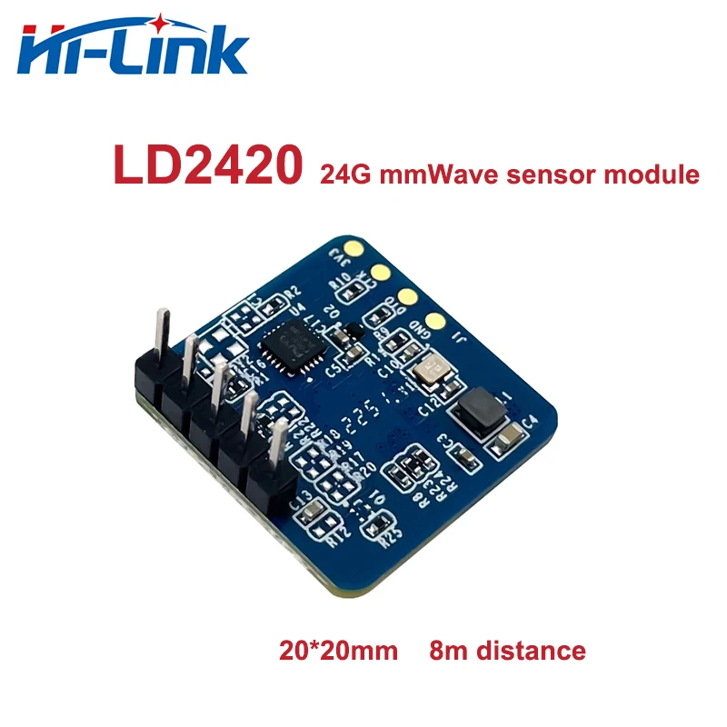 10 pz Hi-Link 24G Micro-Movimento Umano e Rilevatore di Movimento Modulo Sensore Radar MmWave HLK-LD2420