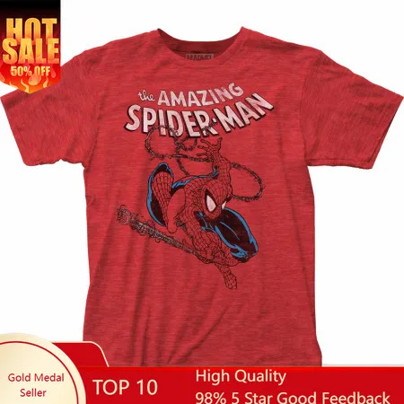 

Marvel Spider-Man Printed Short Sleeve T-Shirt Men's Women's Summer New Fashion Trend Street Casual Crew Neck Loose Top