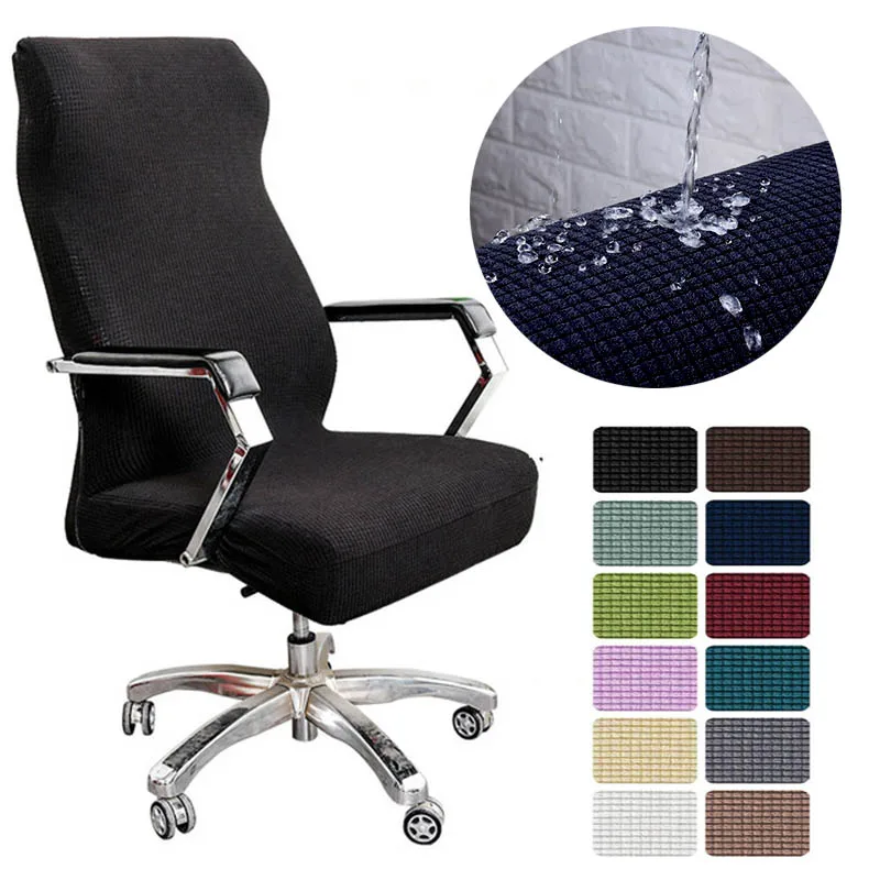 

Waterproof Elastic Desk Chair Covers With Armrests Anti-dirty Cover For Office Chair Armchair Cover Case For Computer Chair