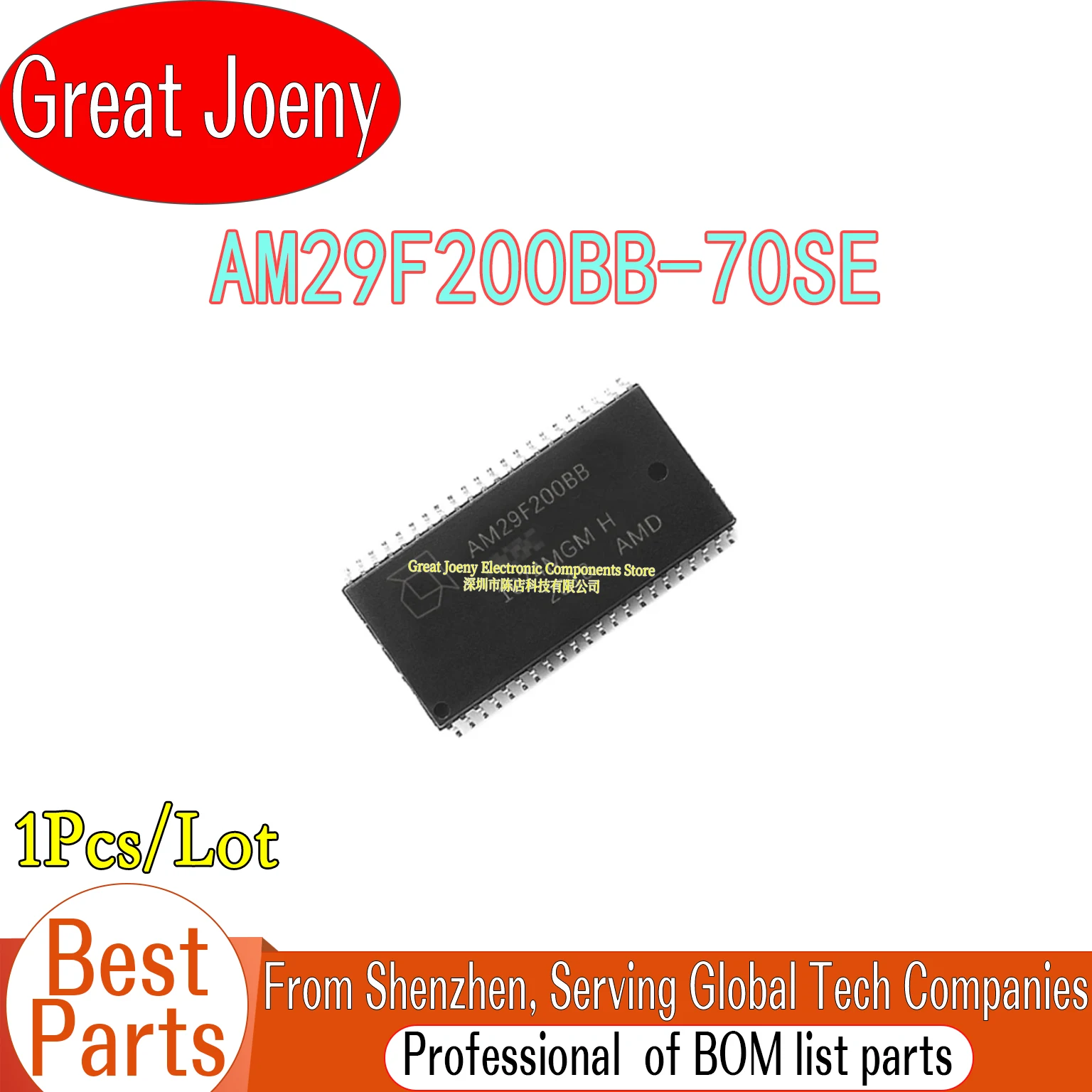100% New Original AM29F200BB AM29F200BB-70SE IC Chipset SOP-44