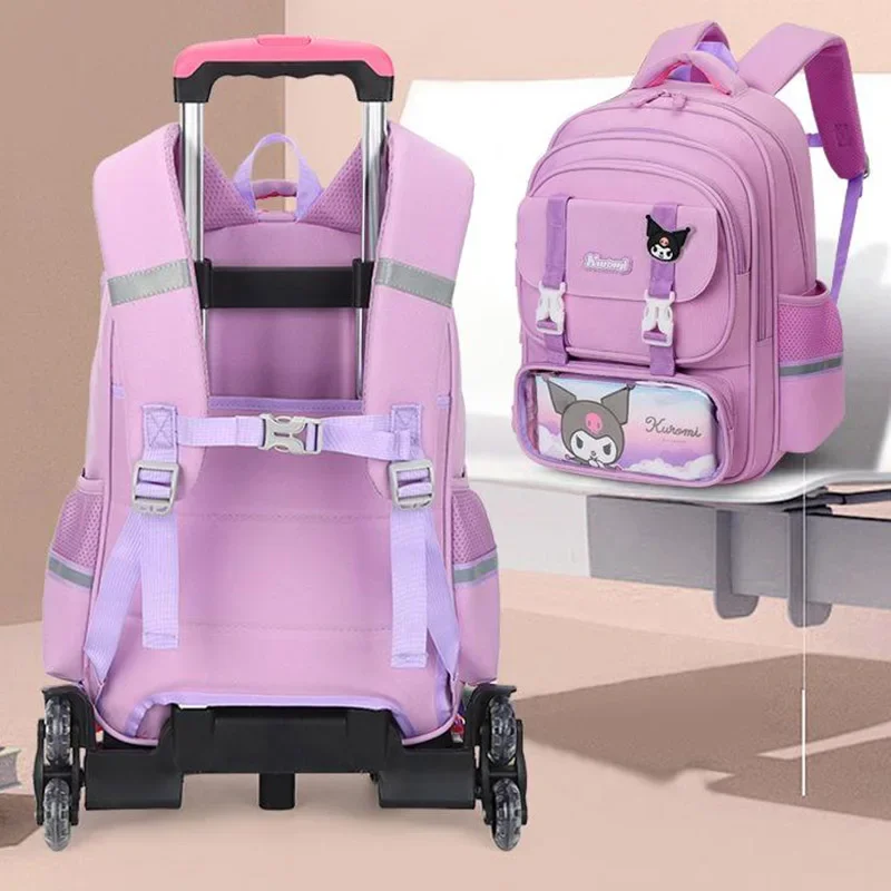 New Rolling School Bag Back To School Anime Mochila Escolar Niña Bolsas De Dama Sac A Dos Trolley Mochilas Escolares Infantil