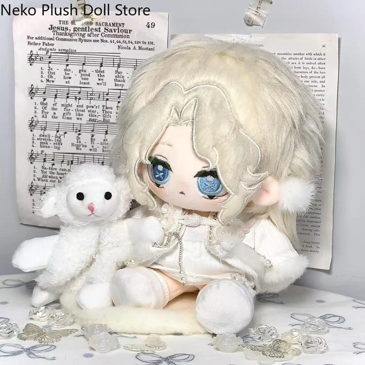 

20cm Evelyn Mora Evelyn Mora Game Kawaii Plush Doll Body Dress Up Stuffed Plushie Toys Figures Plushies Cosplay Xmas Gift