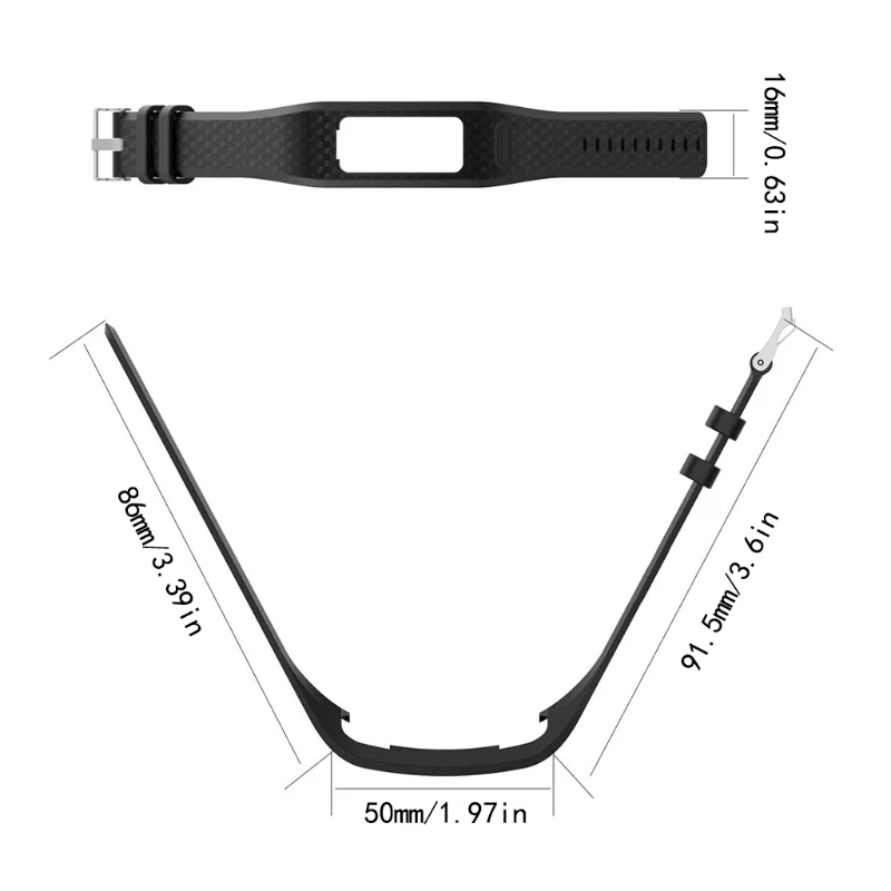 ADWE Adjustable Loop Sports Loop for Smart Watch Strap Suitable for Vivofit 1 2 Sweatproof Bracelet Durable Belt Wristband