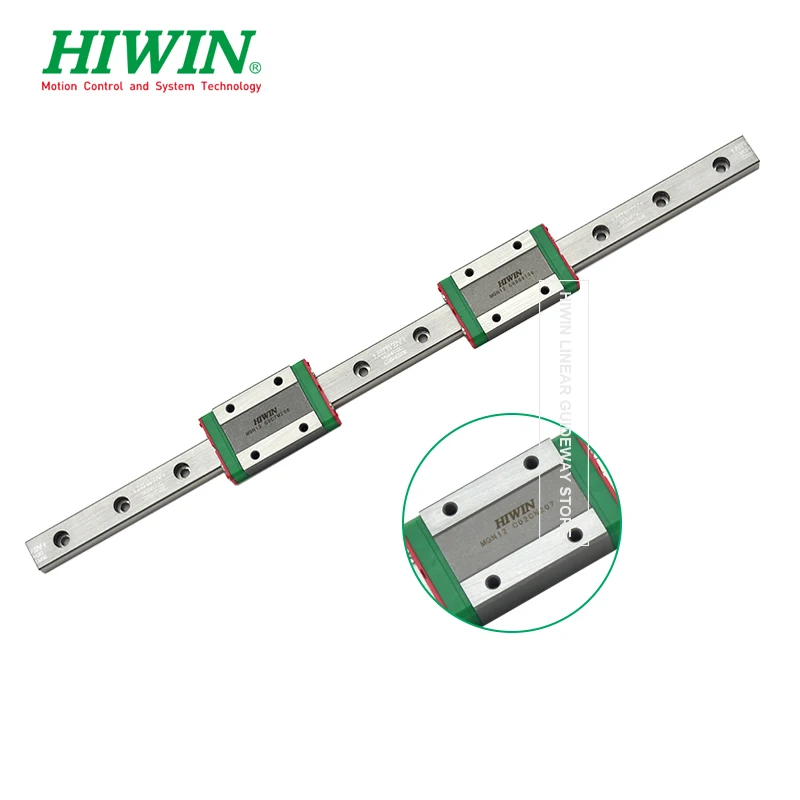 1XHiwin MGN12 Rail 300 350mm 400mm 450 500mm 550mm With 2 Blocks Hiwin MGN12H Z1 Preload