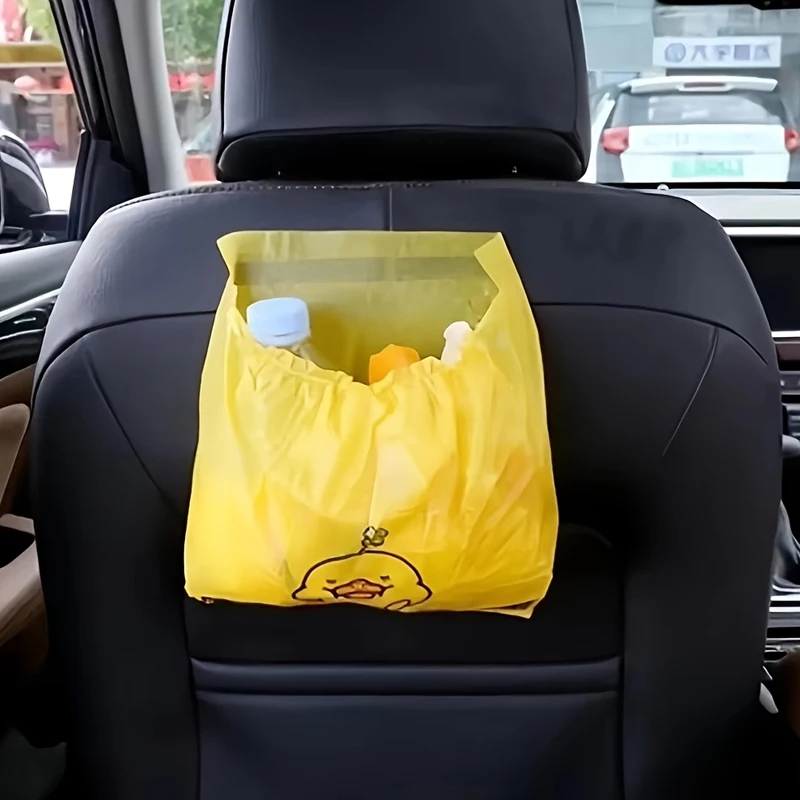 15pcs/pack Adhesive Car Trash Bag Disposable Car Interior Hanging Multi-Functional Clean Bag Small Plastic Bag Car Garbage Bin - view 4