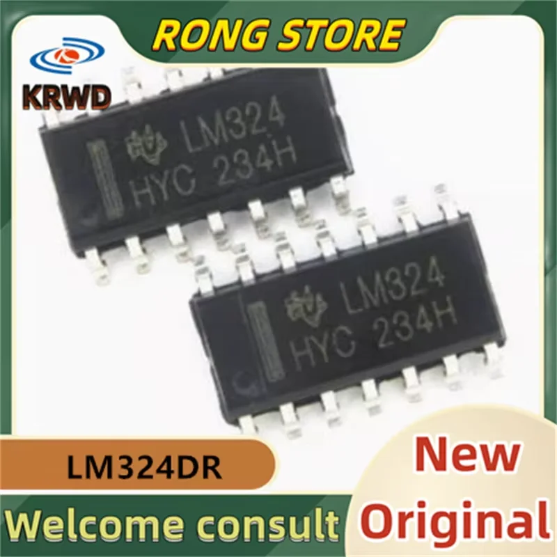 (50 قطعة) LM324 رقاقة جديدة ومبتكرة IC LM324DR SOP-14 مضخم التشغيل رباعي الاتجاهات
