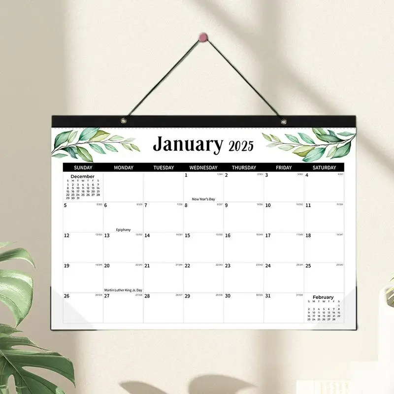 2025 Wall Month Calendar Family Schedule With Hooks 2025 Planning Wall Month Organizer for Home Entrance Hall Dormitory School